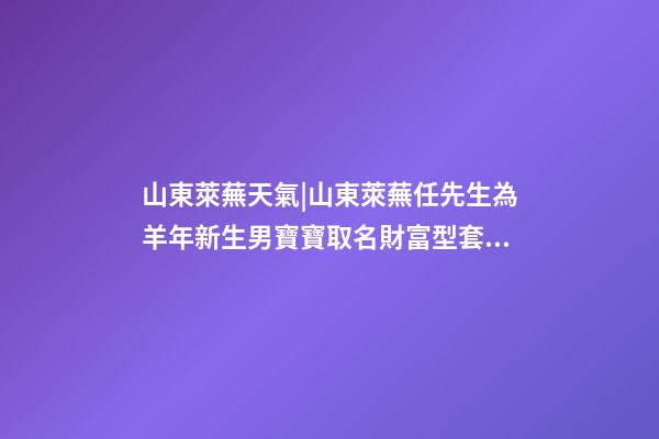 山東萊蕪天氣|山東萊蕪任先生為羊年新生男寶寶取名財富型套餐-第1張-公司起名-玄機派